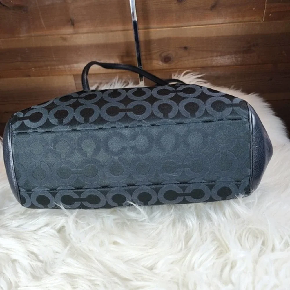 Coach Madison Op Art Black Madeline Satchel